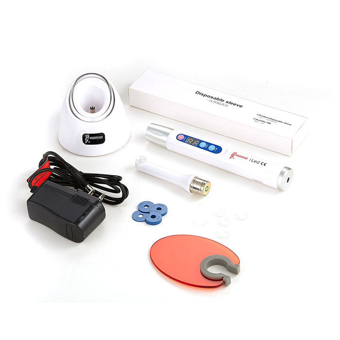 Woodpecker iLED Curing Light Wireless 360° Rotary 1 Sec Curing 2 Working Modes 2500mW/cm2 White - azdentall.com