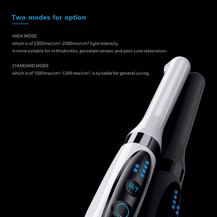 Woodpecker Cordless Curing Light O-Light 1 Sec Curing 360° Rotary 2 Working Modes 2500mW/cm2 - azdentall.com