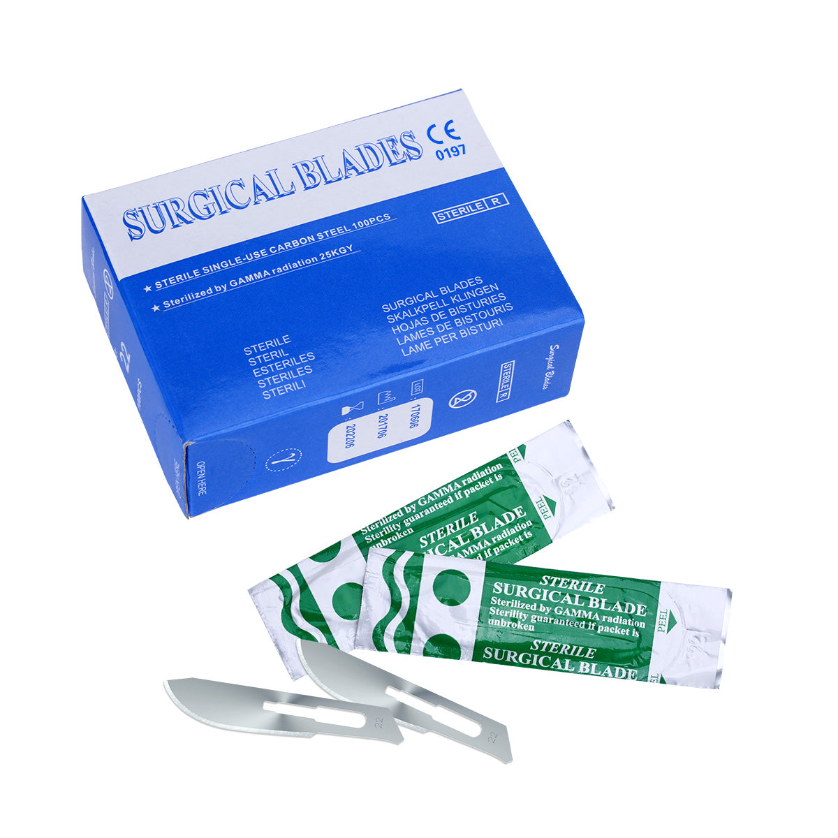 Dental Surgical Scalpel Sterilized Blades 100Pcs/Box - azdentall.com