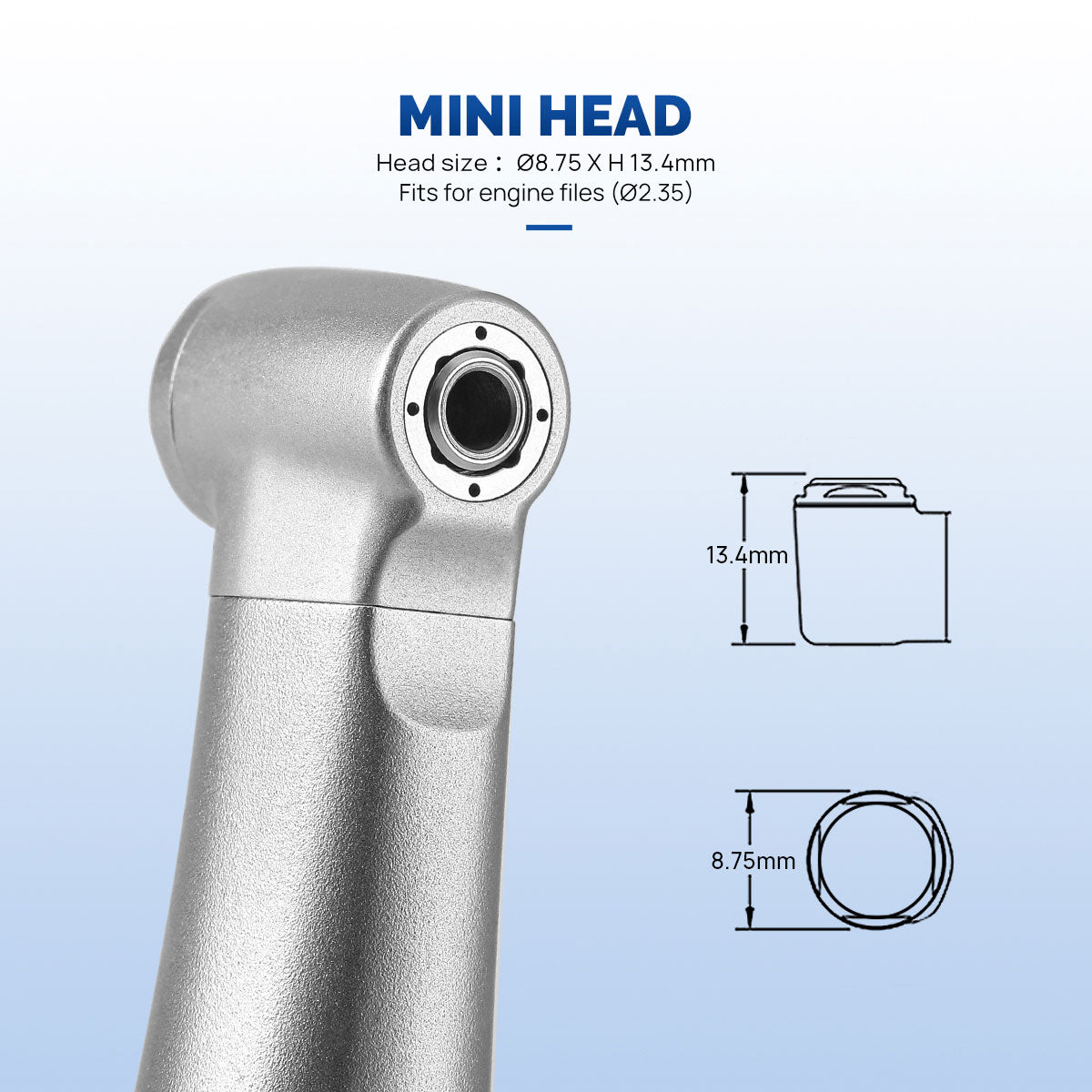 AZDENT Dental Mini 8:1 Low Speed Handpiece Contra Angle Quattro Spray For Endo or Prophy - azdentall.com