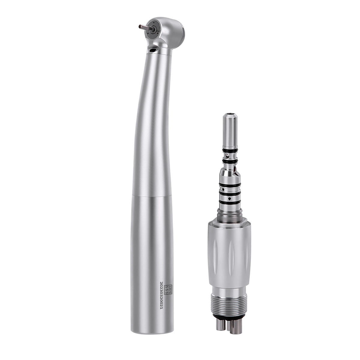 Dental LED Fiber Optic High Speed Handpiece Standard Head Push Button Three Water Spray / 4 Holes Quick Coupler - azdentall.com