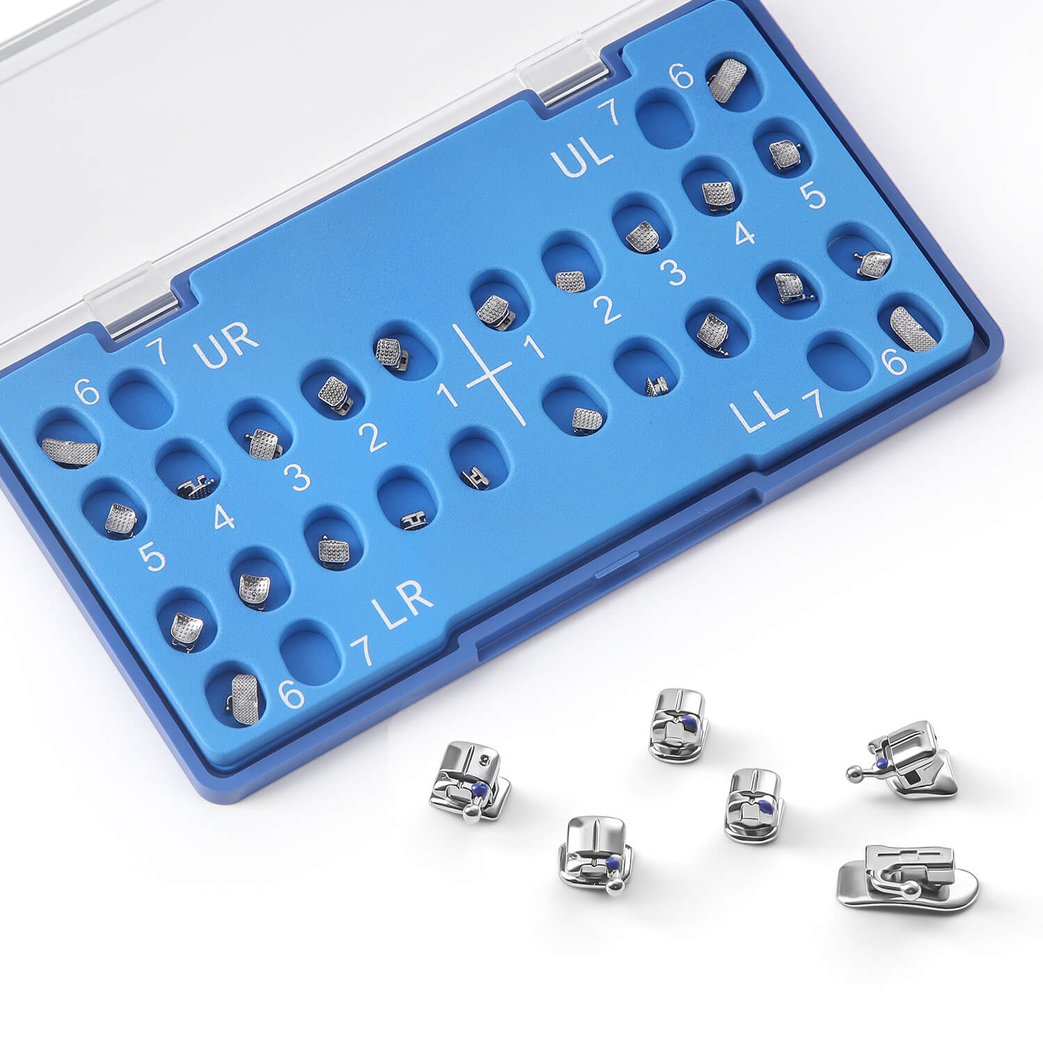 AZDENT Dental Metal Self Ligating Bracket Roth/MBT .022 Hooks 345 With 4 Buccal Tube 20+4/Box - azdentall.com