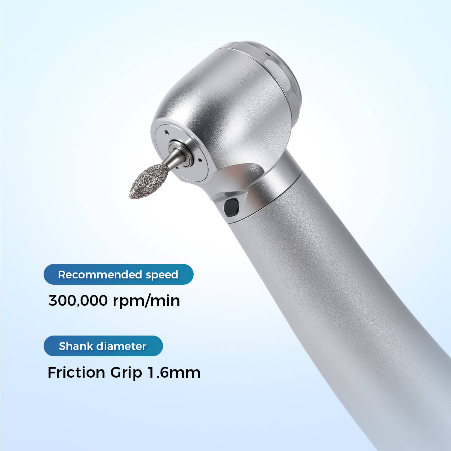 AZDENT Dental Zirconia Diamond Bur Kit FG 1.6mm Blue 8pcs/Box - azdentall.com