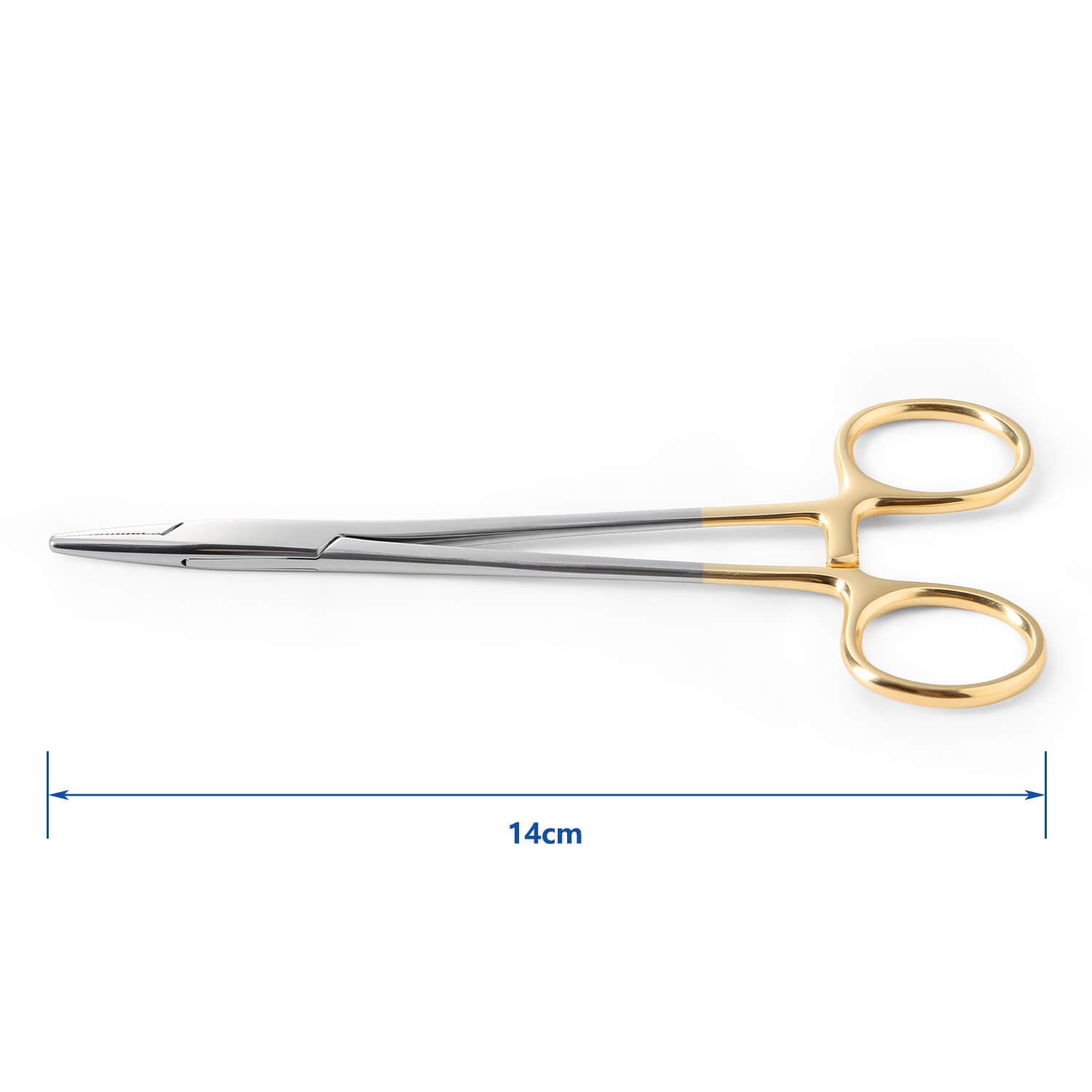 Dental Surgical Instruments Needle Holder Gold Handle 14cm - azdentall.com