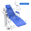 Dental Portable Mobile Folding Chair Rechargeable LED Light with Turbine Blue 4 Holes - azdentall.com