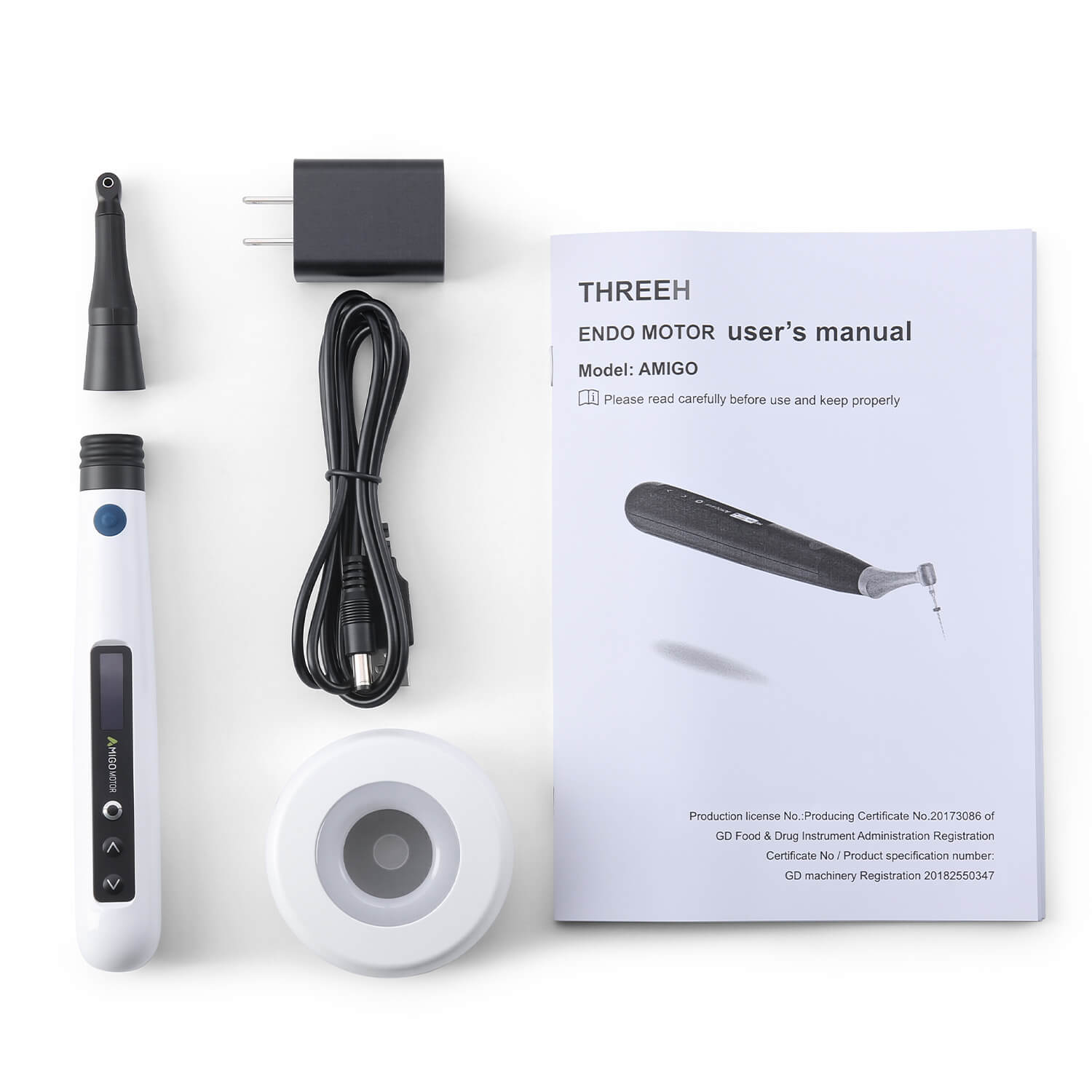 Dental Brushless LED Endo Motor 6.3:1 Mini Contra Angle - azdentall.com