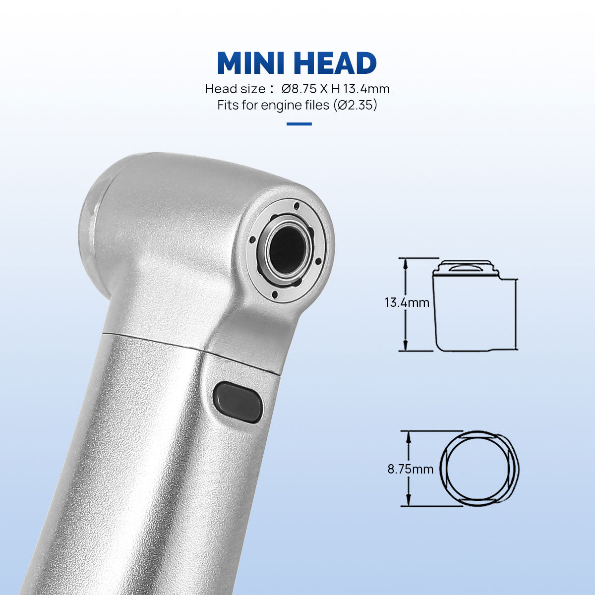 AZDENT Dental Mini 4:1 Contra Angle Fiber Optic Low Speed Handpiece - azdentall.com