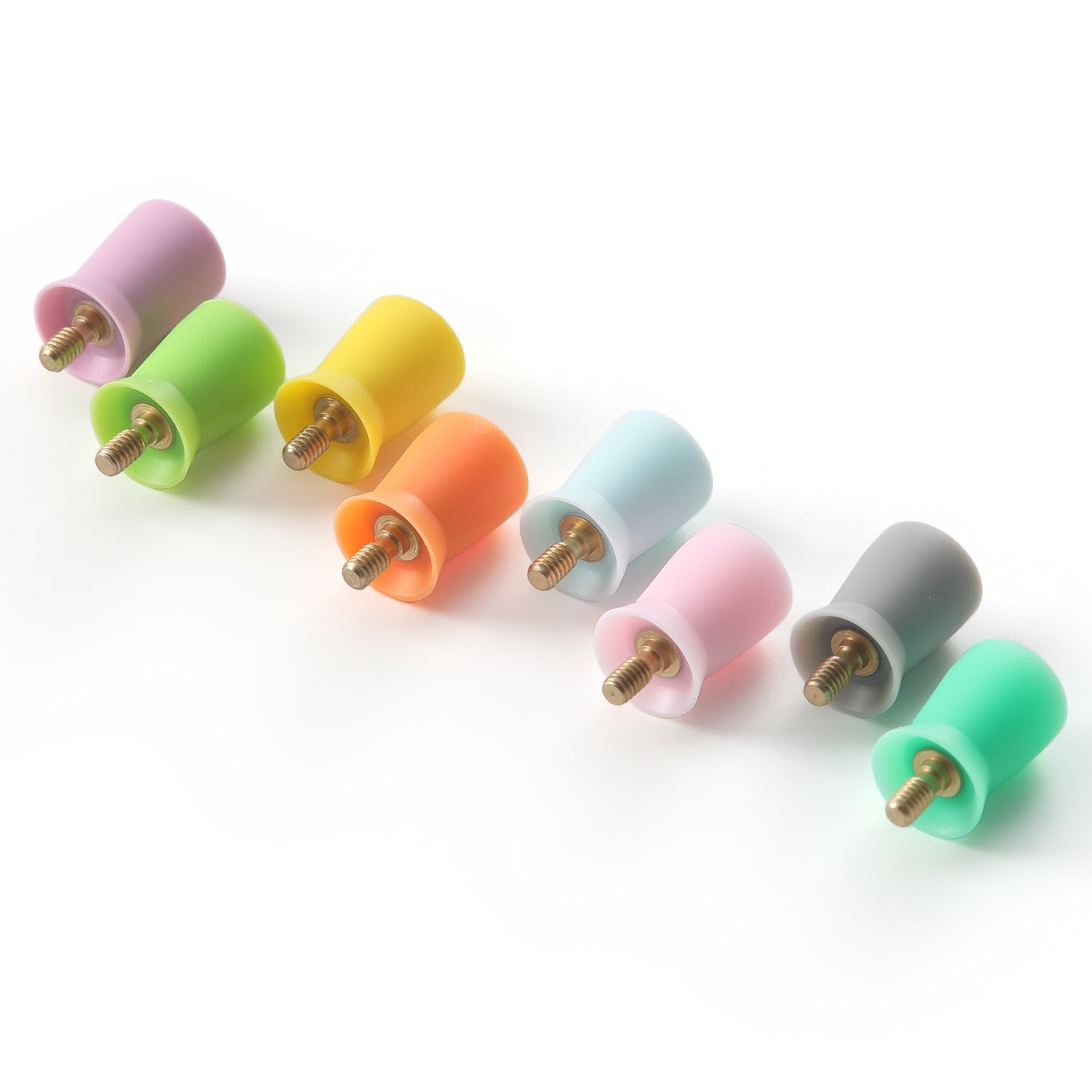 AZDENT Dental Rubber Screw Polishing Cup Soft/Hard Brushes RA2.35mm 100pcs/Box - azdentall.com