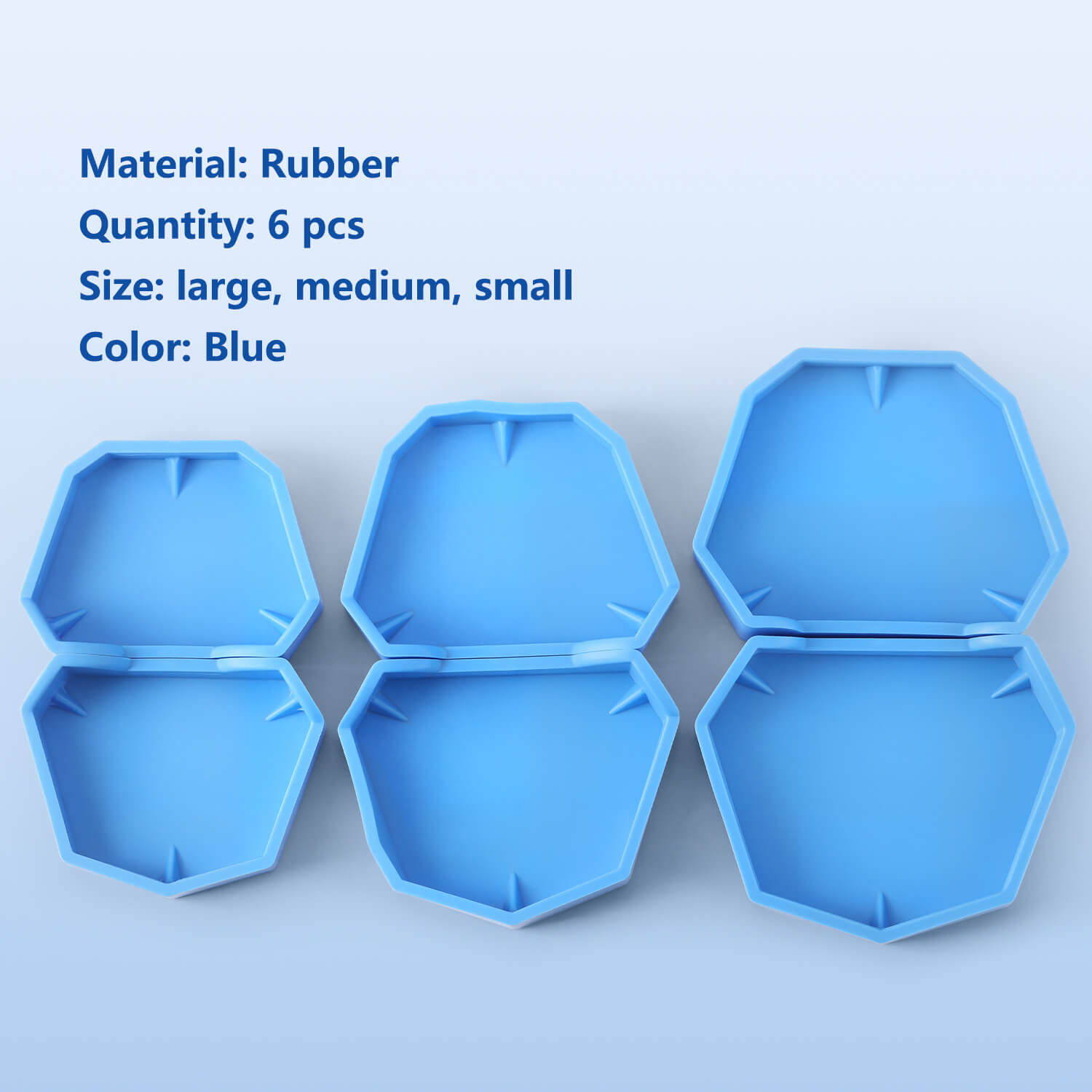 Dental Model Base Silicon Rubber Plaster Denture Tray Impression Former Base 6pcs/Set - azdentall.com
