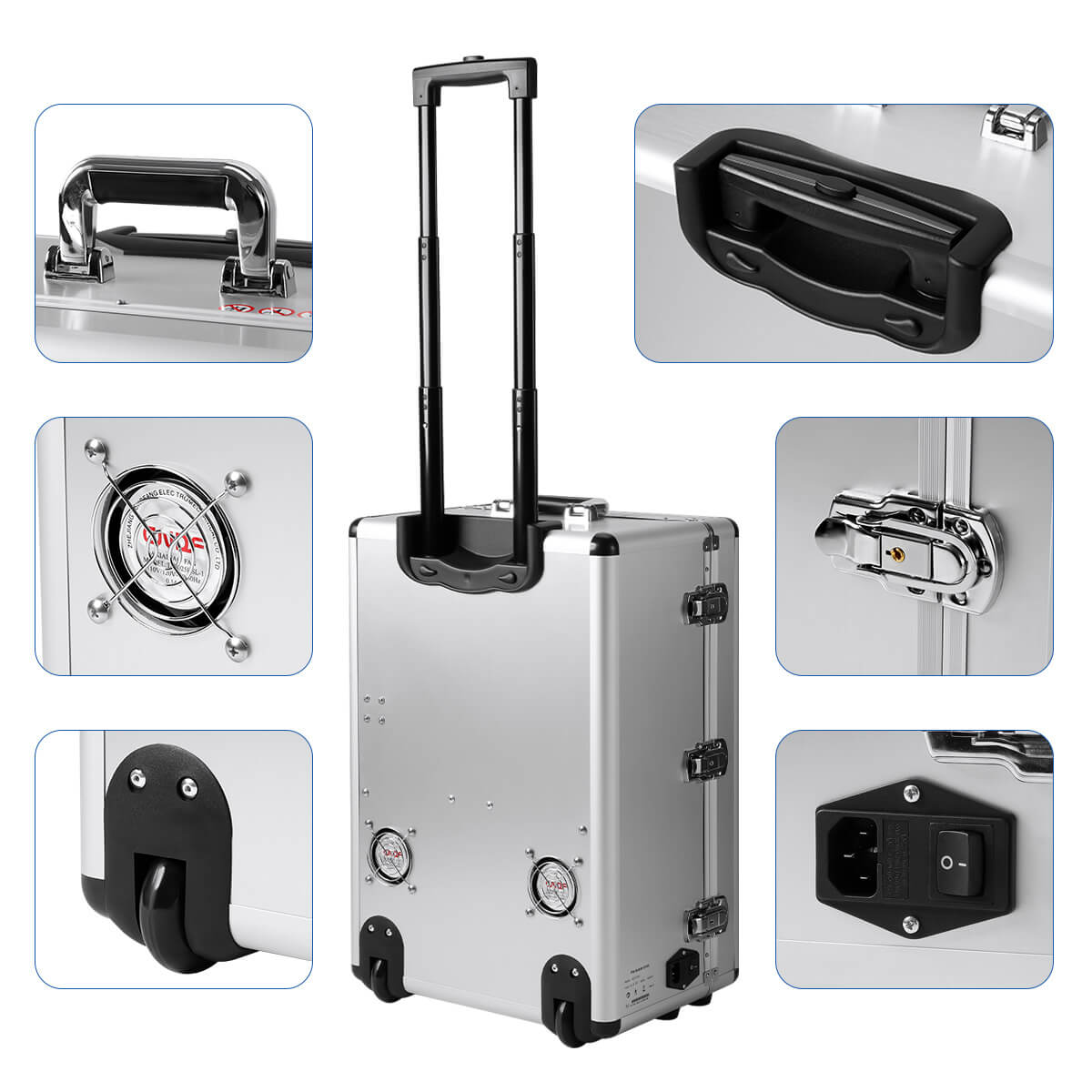 Dental Portable Mobile Delivery Unit System Built-in Air Compressor Strong Suction 4 Hole - azdentall.com