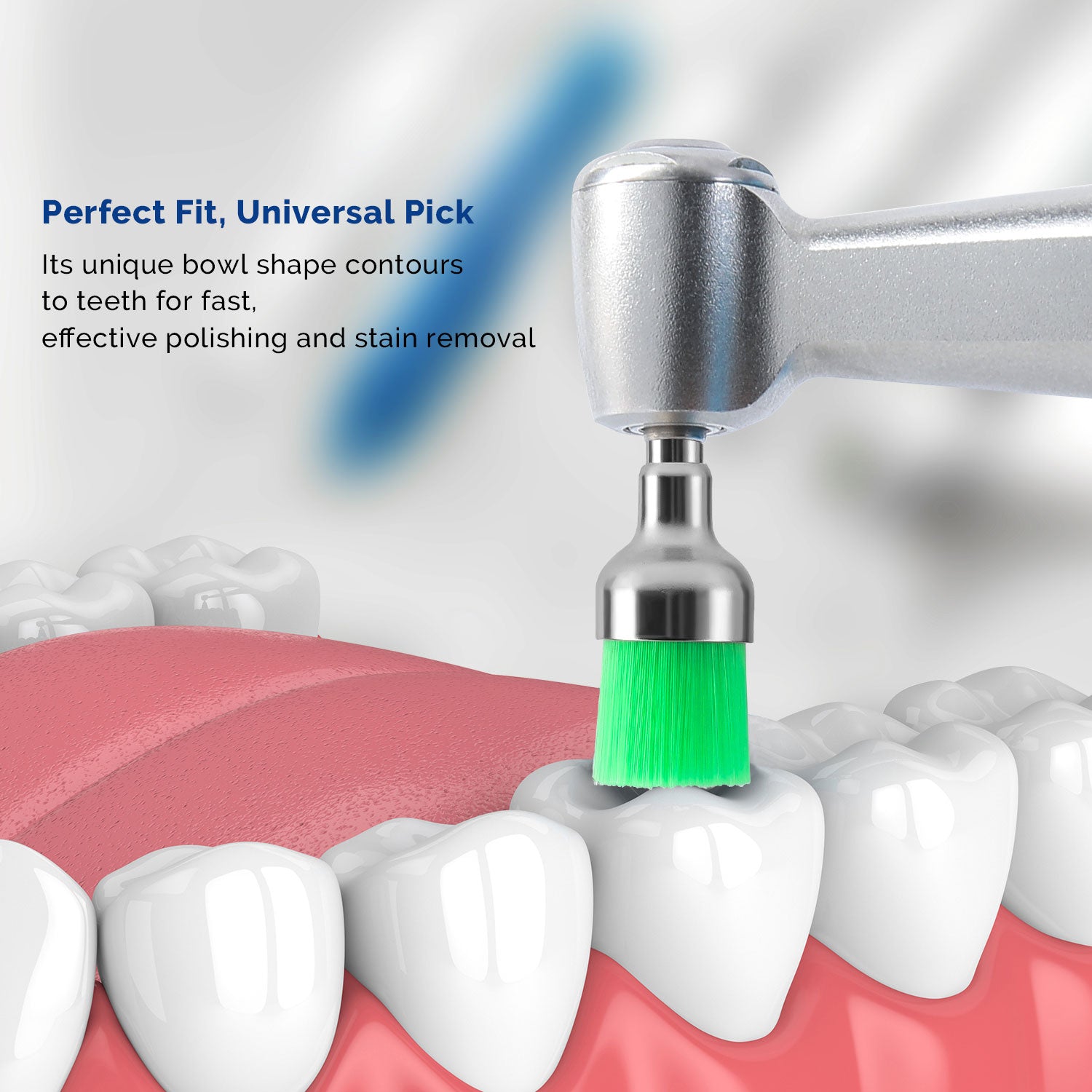 AZDENT Dental Prophy Brushes RA Latch Type Bowl Shape Nylon Soft Copper Handle 100pcs/Box - azdentall.com