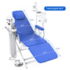 Dental Portable Mobile Folding Chair Rechargeable LED Light with Turbine Blue 4 Holes - azdentall.com