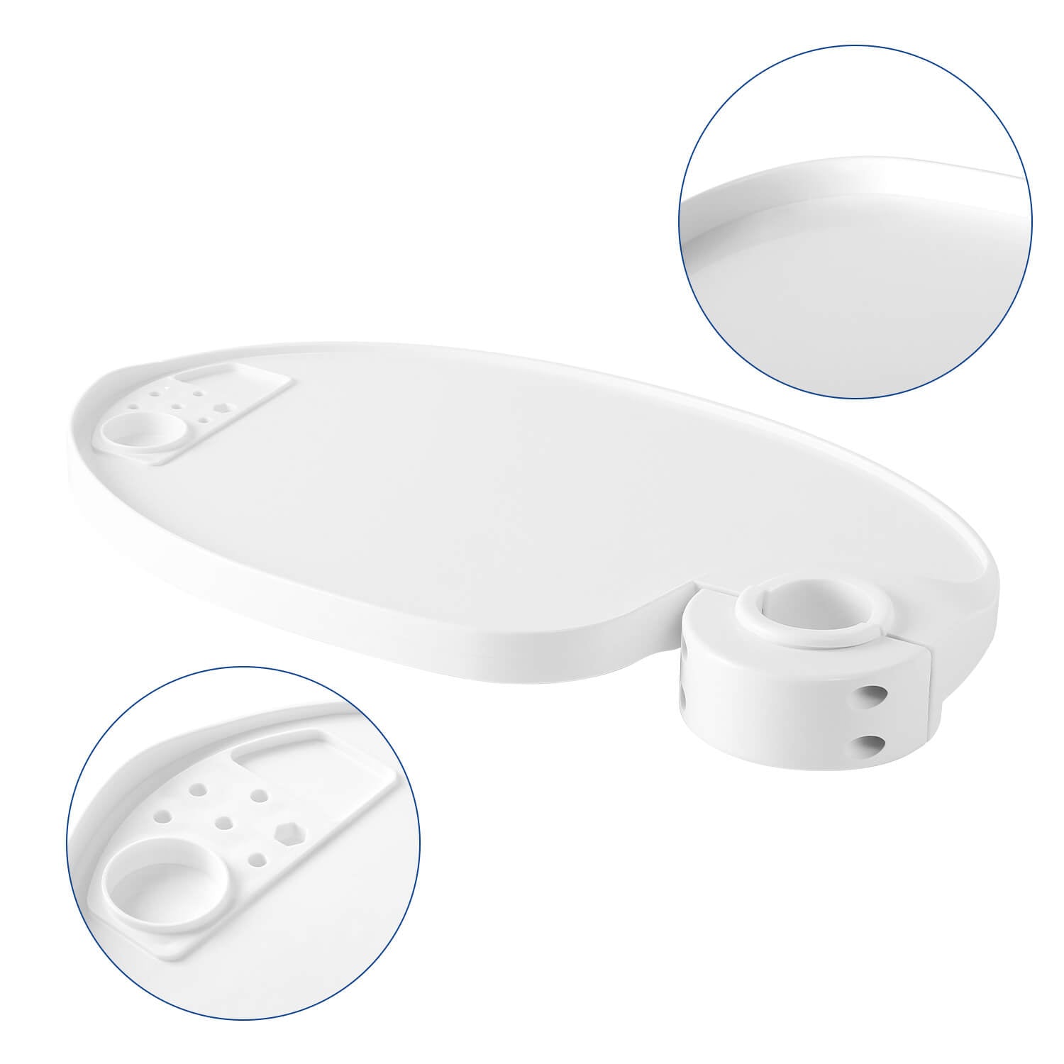 Dental Plastic Post Mounted Tray Fits 45mm Dental Chair Light Post - azdentall.com