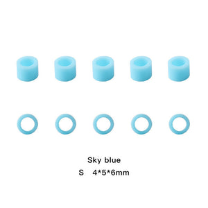 Dental Color Code Rings Universal Silicone Autoclavable S Sky blue 100pcs/Box - azdentall.com