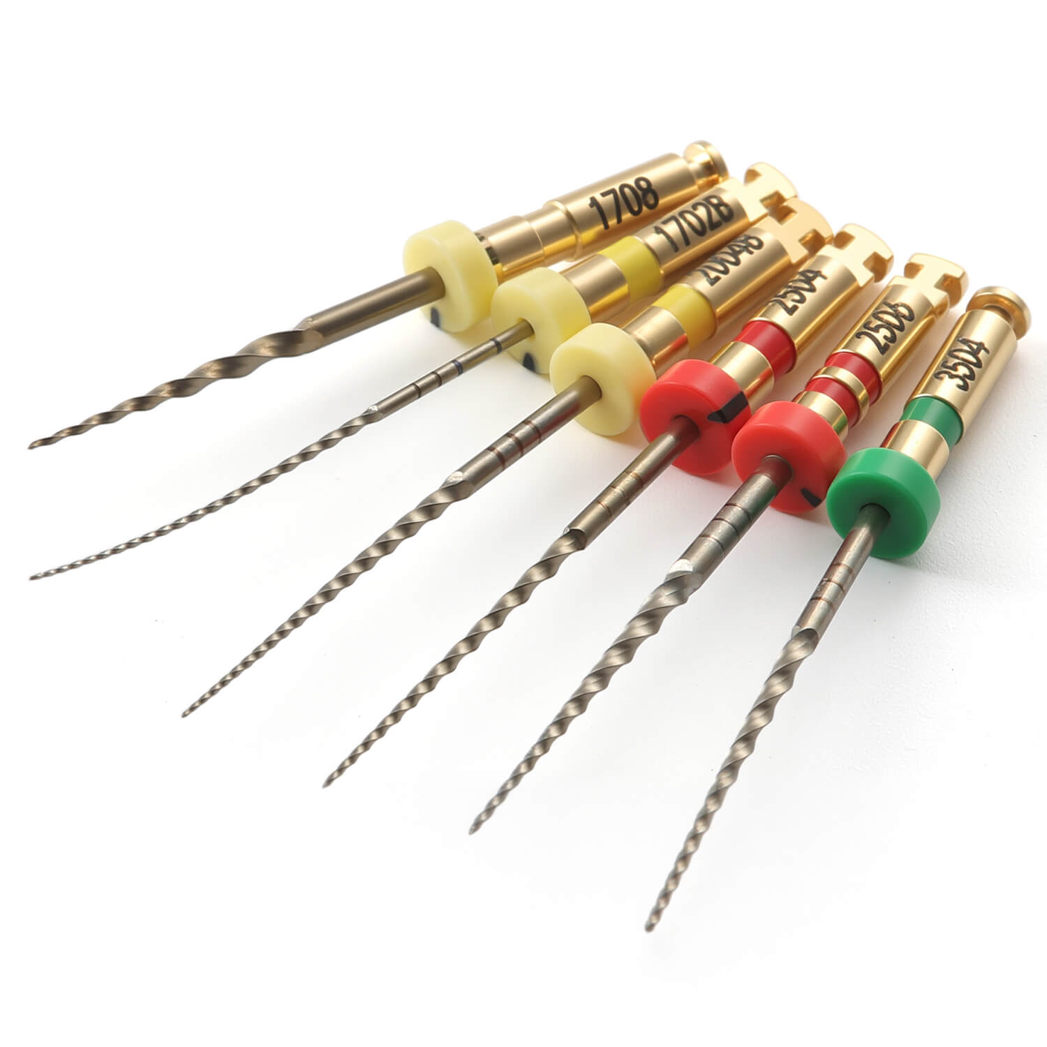 AZDENT Dental Rotary NiTi Files 25mm Assorted SX-F3 Gold Taper 6pcs/Pk