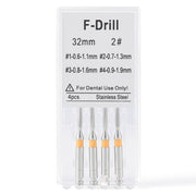 Dental Endo F Drill Reamers Fiber Post Drills Mixed #2 32mm 4pcs/Box - azdentall.com