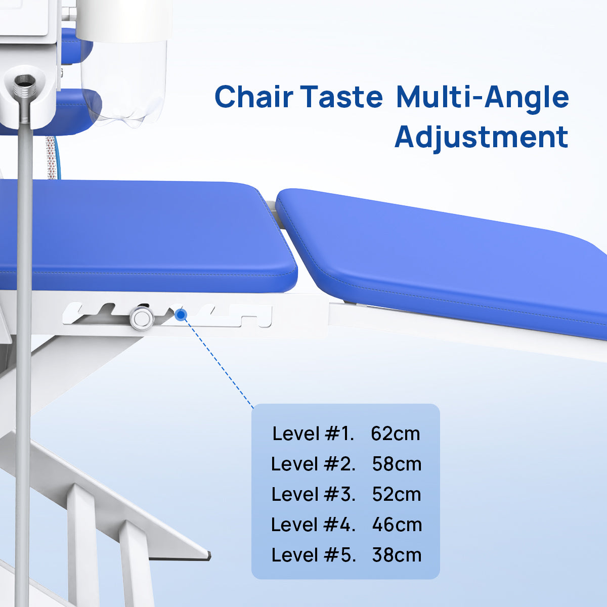 Dental Portable Mobile Folding Chair Rechargeable LED Light with Turbine Blue 4 Holes - azdentall.com