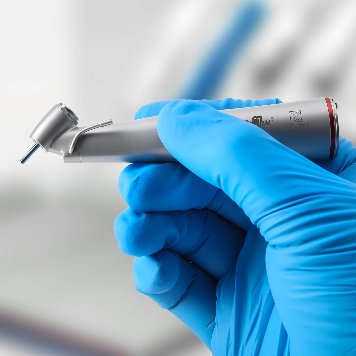Dental 45 Degree Electric Contra Angle 1:4.2 Fiber Optic Increasing Handpiece External Water - azdentall.com