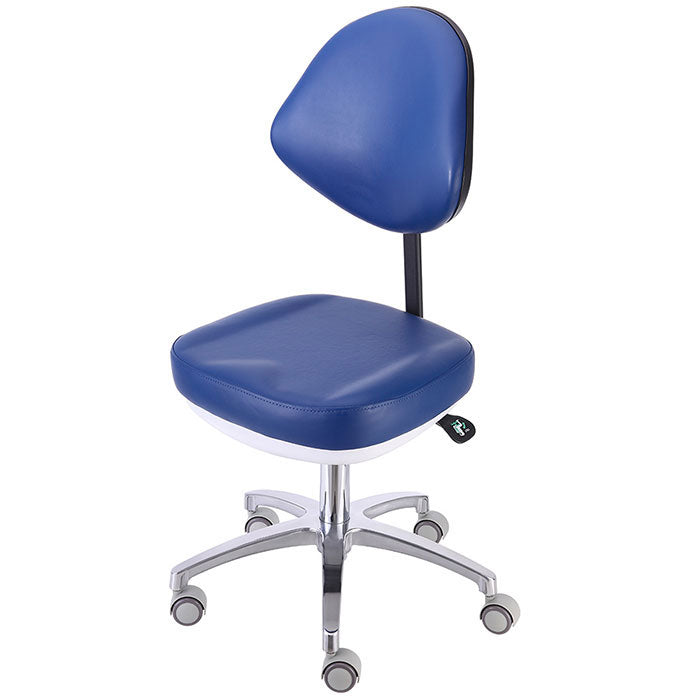 Dental Doctor Stool Adjustable Height Hydraulic Stool With Wheels Soft Seat Cushion Blue - azdentall.com