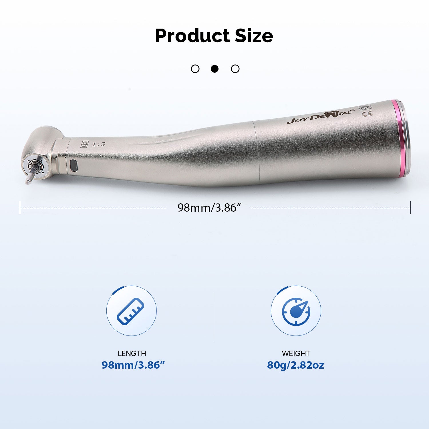 Dental Standard 1:5 Fiber Optic Increasing Electric Contra Angle Handpiece Copper Plated With Titanium - azdentall.com