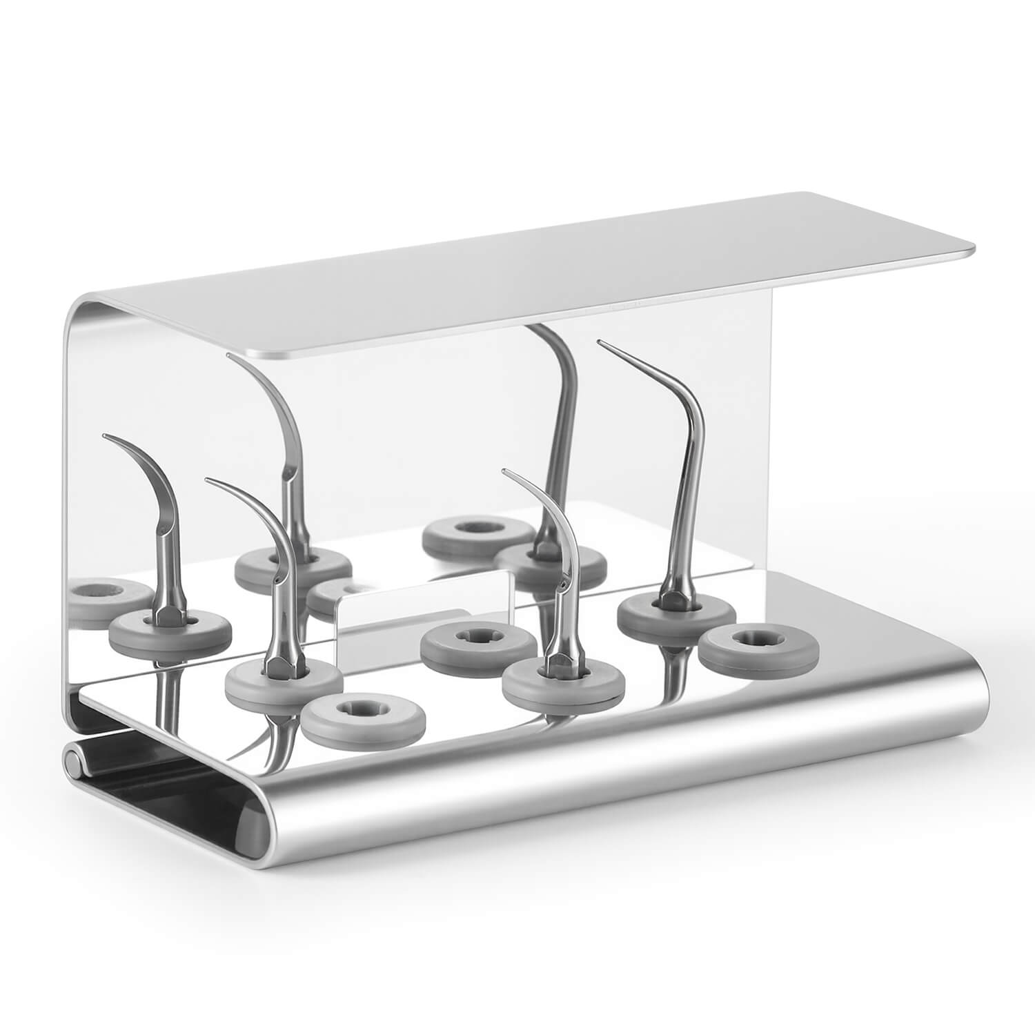 Dental Ultrasonic Scaler Tips Holder 6 Holes Stainless Steel Disinfection Storage Case - azdentall.com