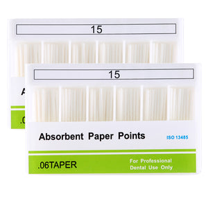 2 Boxes Absorbent Paper Points #15 Taper Size 0.06 100/Box - azdentall.com