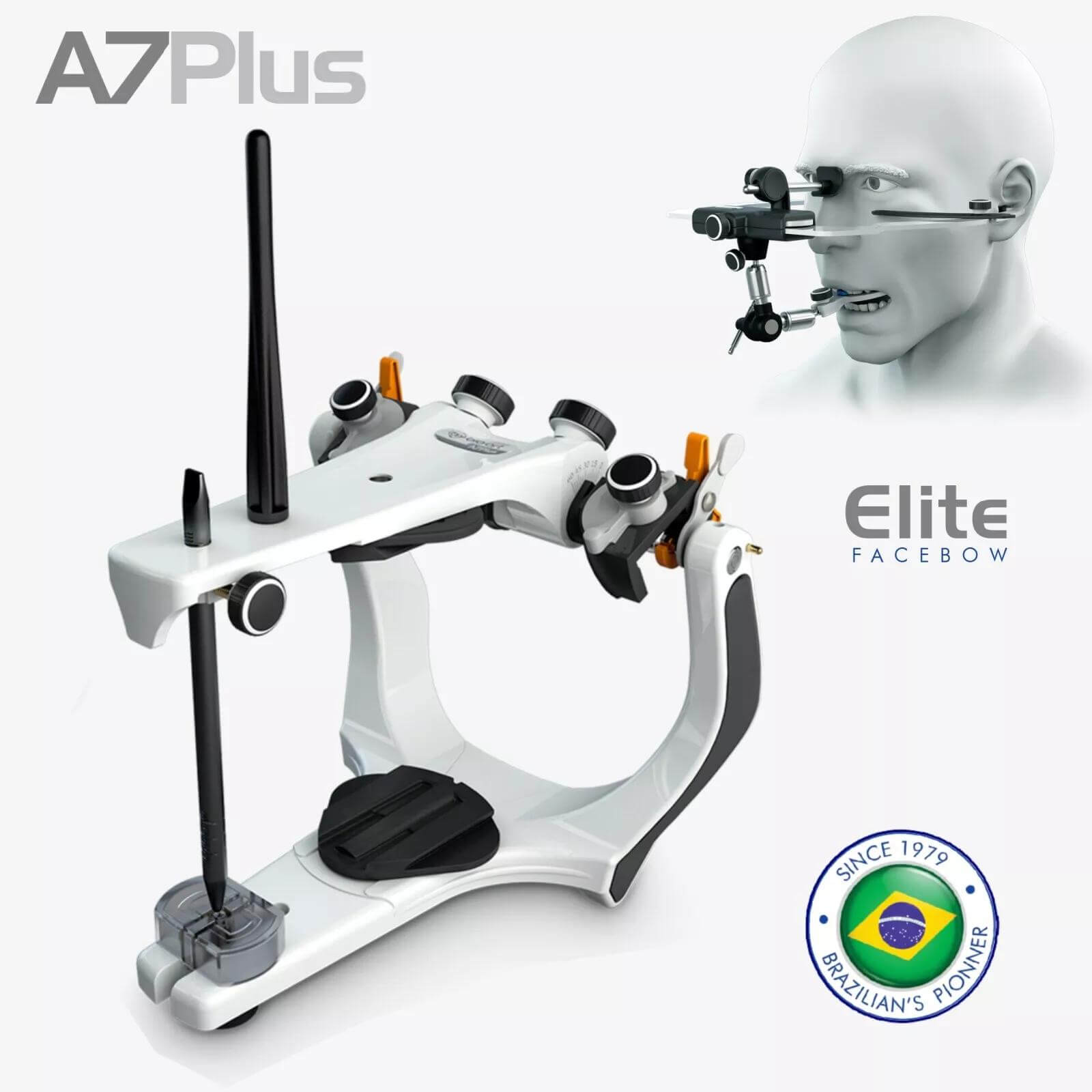 BIOART Semi-Adjustable Articulator A7 Plus with Elite Facebow Plastic Case - azdentall.com