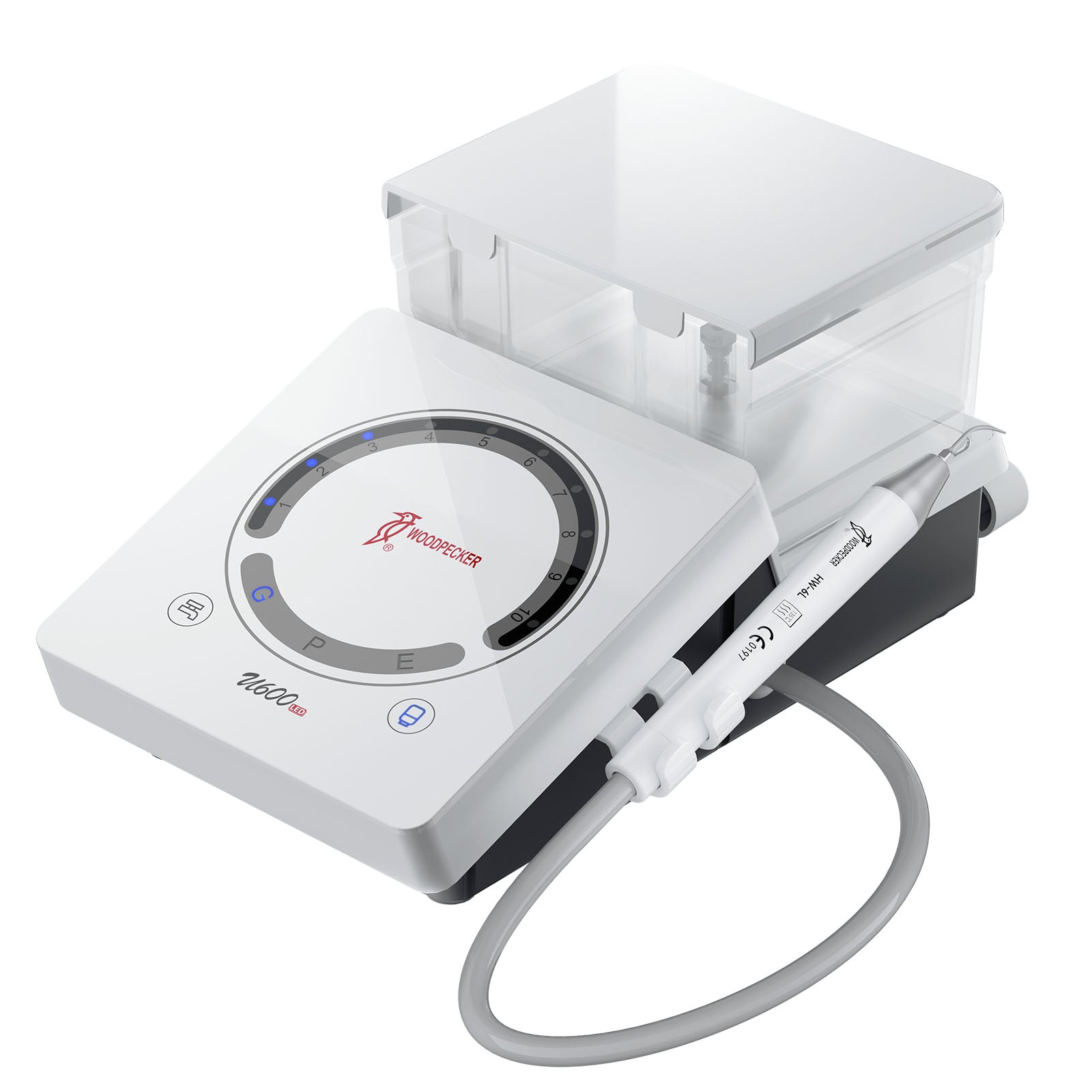 Woodpecker U600 LED Ultrasonic Piezo Scaler with Auto Water Bottle 7 Tips - azdentall.com