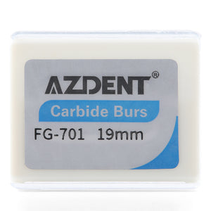 Dental Carbide Bur FG #701 Flat End Taper Fissure Crosscut 10pcs/Box - azdentall.com