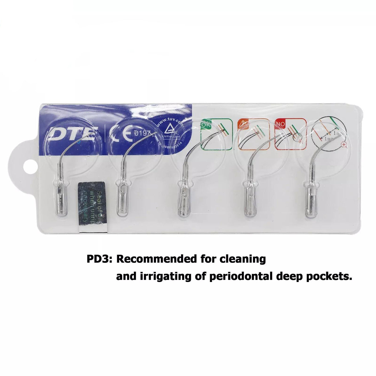 Woodpecker PD3 Ultrasonic Scaler Tips 5pcs/Set - azdentall.com