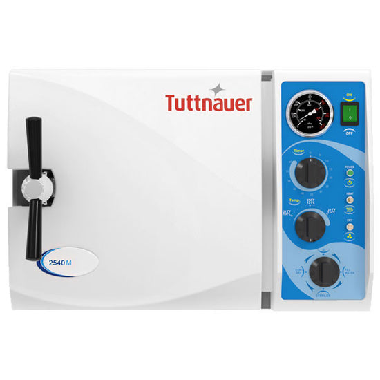 Tuttnauer 2540M Manual Tabletop Autoclave Sterilizer 23L 10"x19" Chamber - azdentall.com