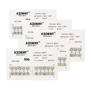 AZDENT Dental Metal Brackets Mini Edgewise Slot .022 Hooks on 3 20pcs/Pack