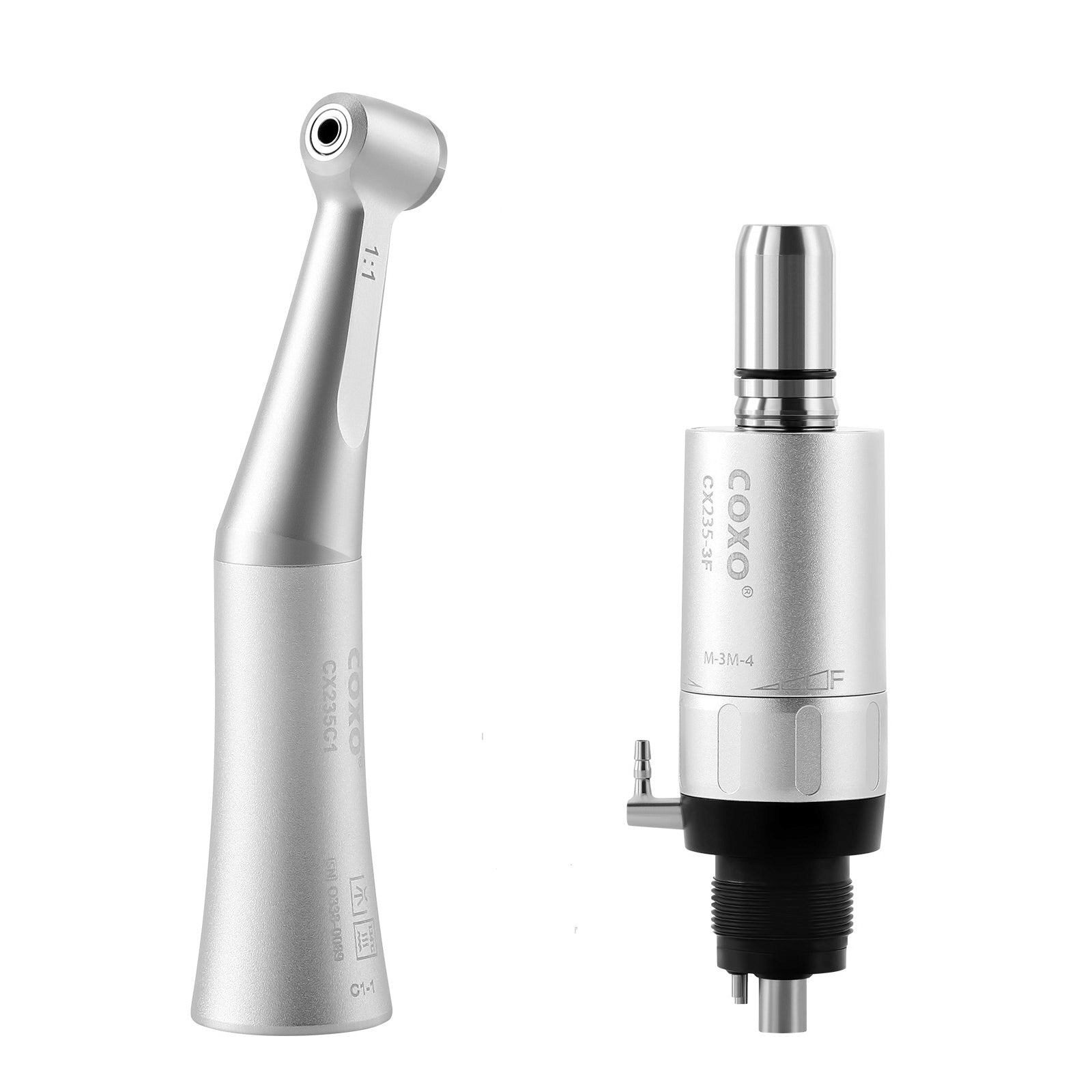 COXO Dental 1:1 Low Speed Handpiece Contra Angle Air Motor 4 Holes External - azdentall.com