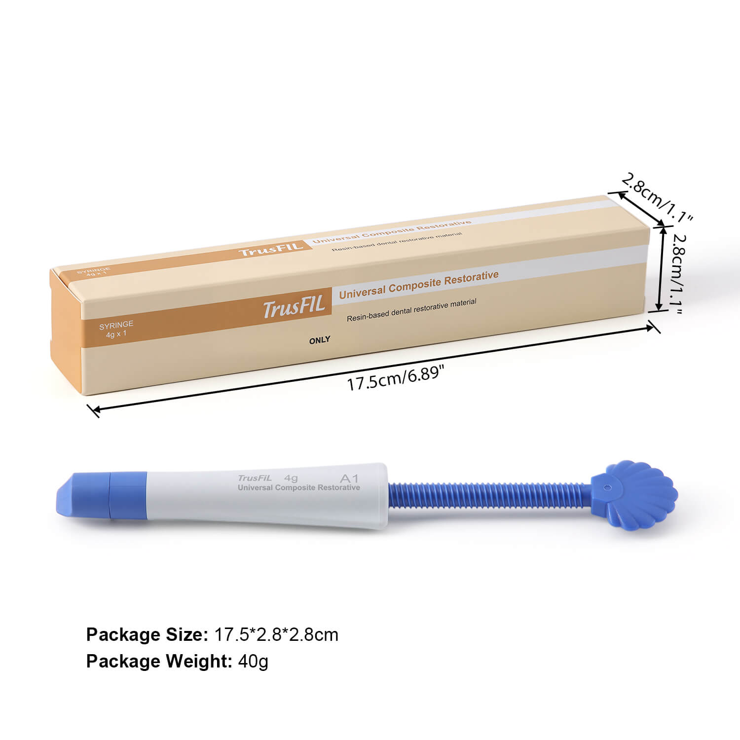 Dental Universal Composite Restorative Resin Light Cure A1 A2 A3 EA2 OA2 4g/Syringe - azdentall.com