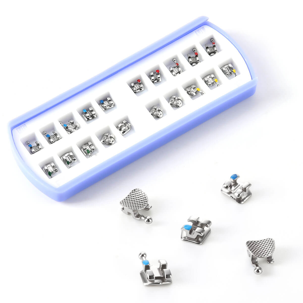 Dental Metal Brackets Braces Mesh Base Mini Roth/MBT 0.022