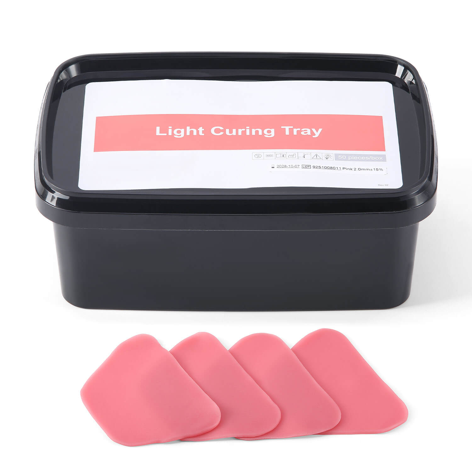 Dental Light Curing Tray for Custom Trays Base Plates 2mm Thick Pink 50 Sheets/Box - azdentall.com