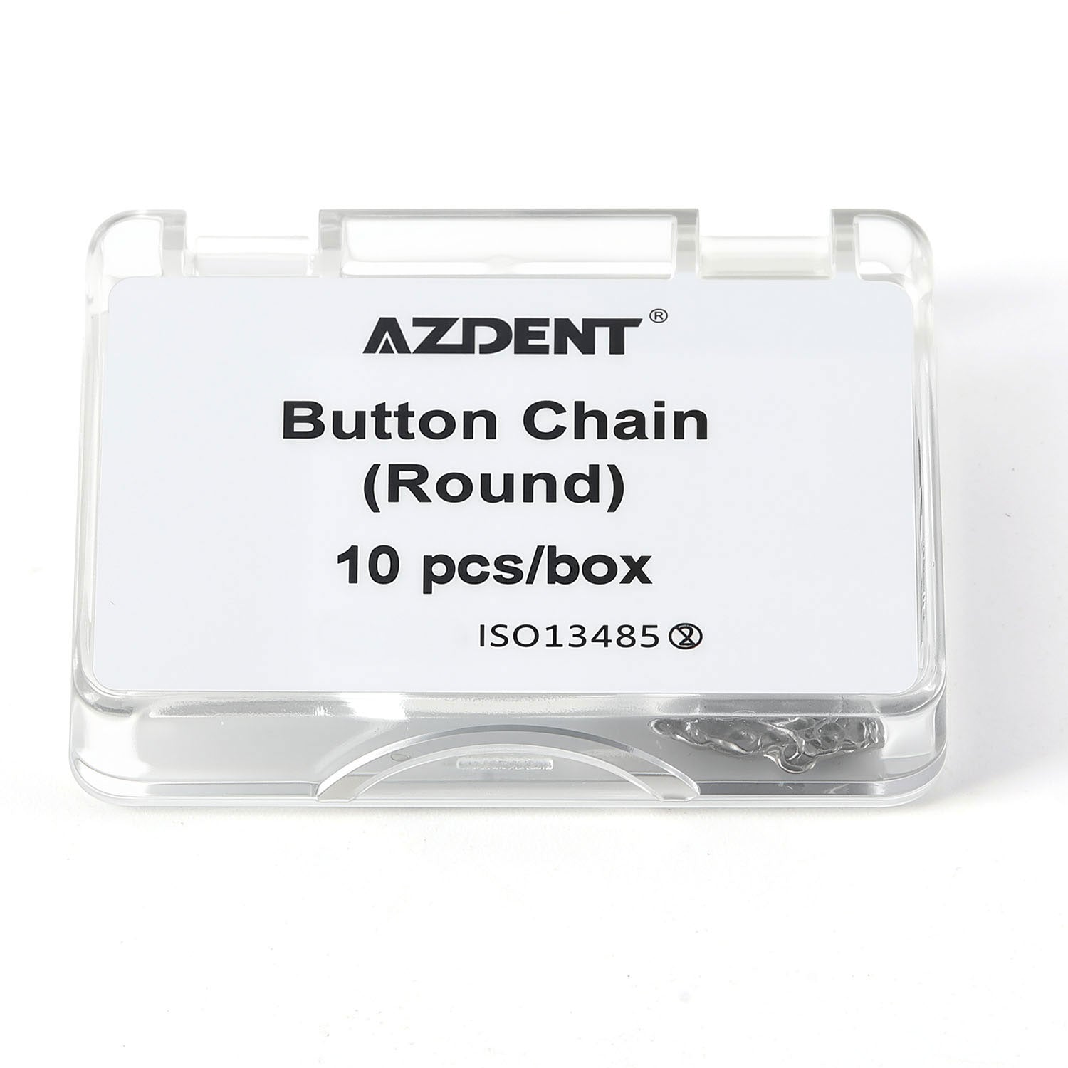AZDENT Dental Orthodontics Traction Button Chain Silver Round 10pcs/Box - azdentall.com