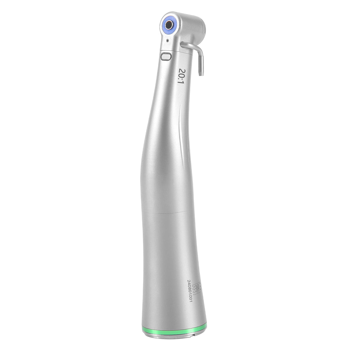 Dental LED Fiber Optic 20:1 Implant Contra Angle Low Speed Handpiece Push Button Stainless Steel Body - azdentall.com