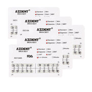 AZDENT Dental Metal Brackets Standard Edgewise Slot .022 Hooks on 345 20pcs/Pack