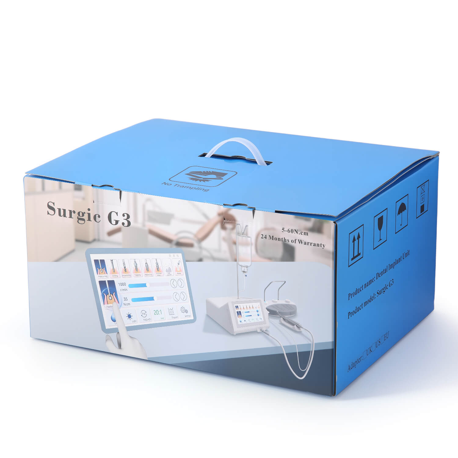 Dental Implant Motor System USB Data Export LED Touch Screen with 20:1 Contra Angle - azdentall.com