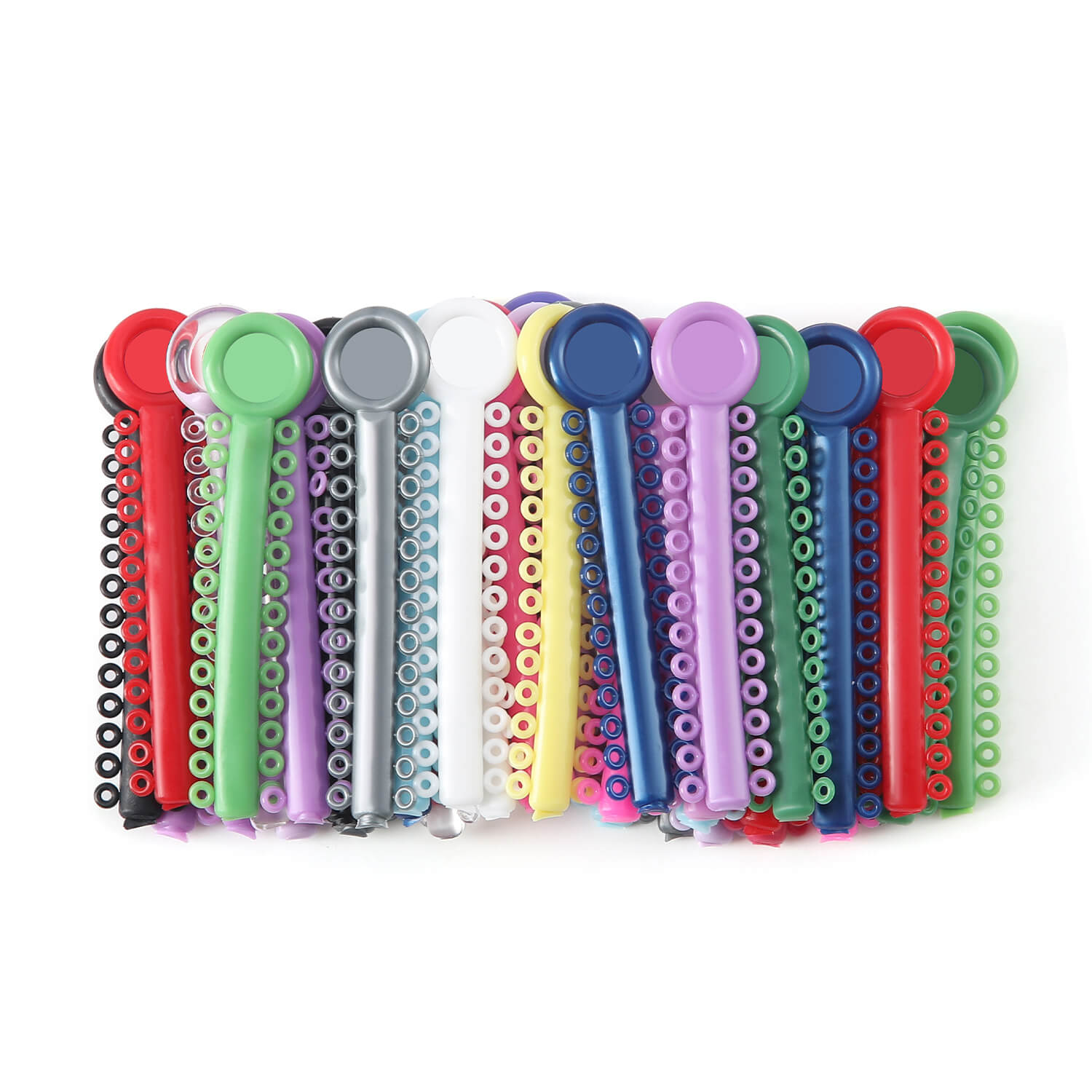 Dental Orthodontic Elastic Ligature Ties Regular 10 Colors 1040 Ties/Bag