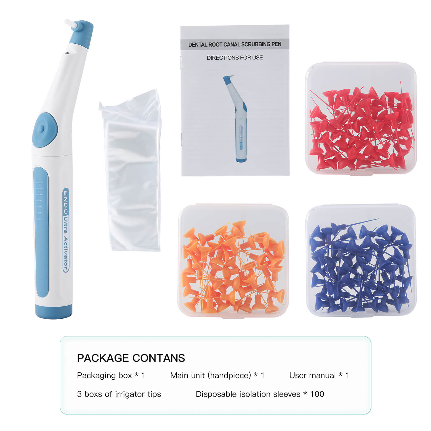 Dental Endo LED Light Ultrasonic Activator Irrigator with 150pcs Irrigator Tips - azdentall.com