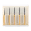 Dental FG Tungsten Carbide Burs Trimming & Finishing Taper Fissure 12 Fluted FG7714 5pcs/Box - azdentall.com