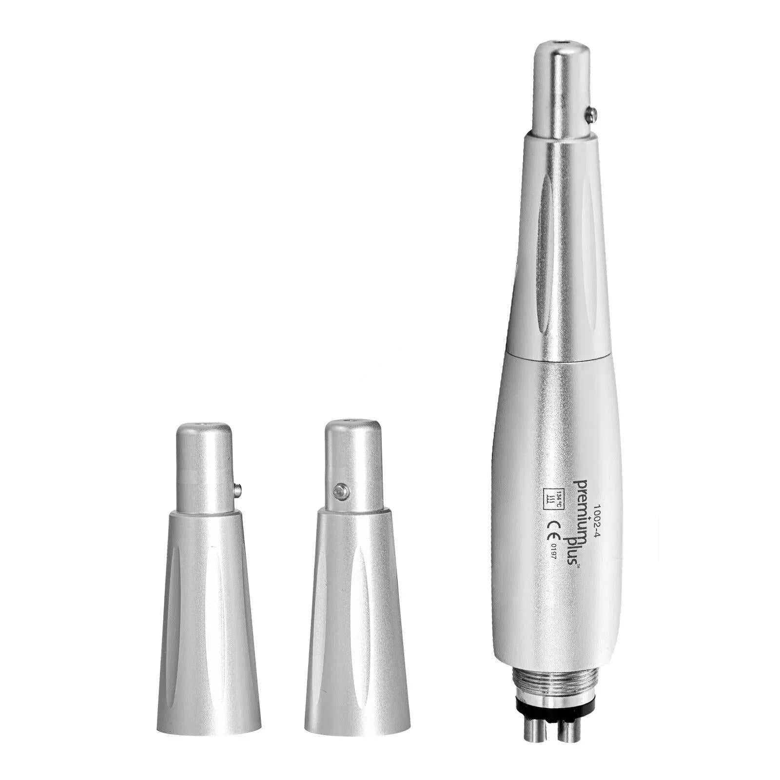 Premium Plus Dental Prophy Angle Hygiene Air Motor Handpiece 4 Holes with 3 Nose Cones 4:1 Reduction 360° Swivel - azdentall.com