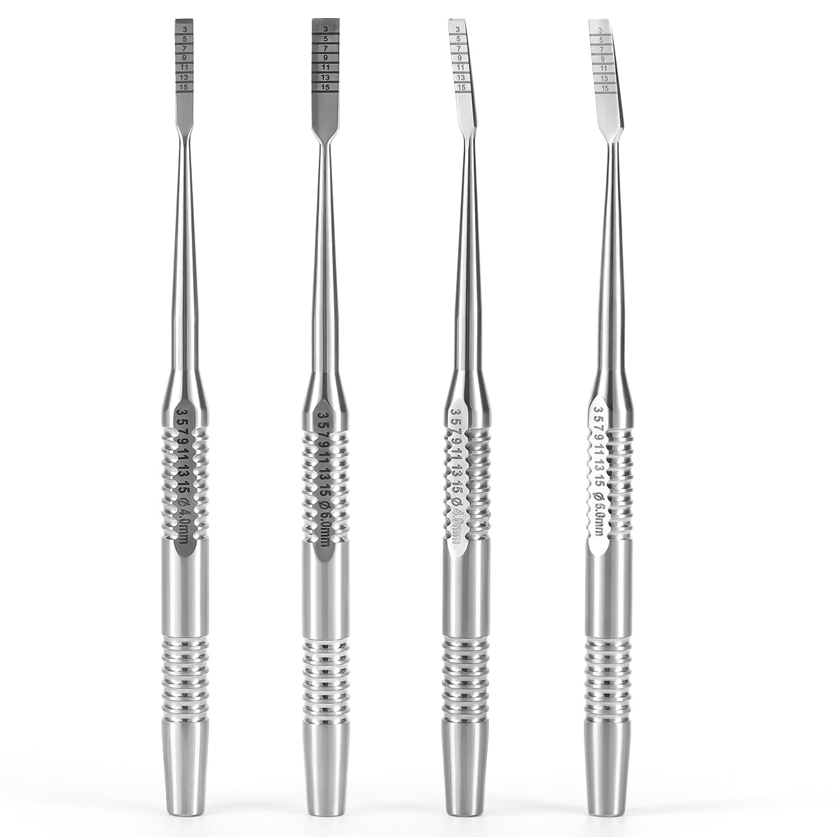 Dental Implant Surgery Splitting Bone Chisel Set Curved Straight 4pcs/Set - azdentall.com