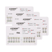 AZDENT Dental Metal Brackets Standard MBT Slot .022 Hooks on 3 20pcs/Pack