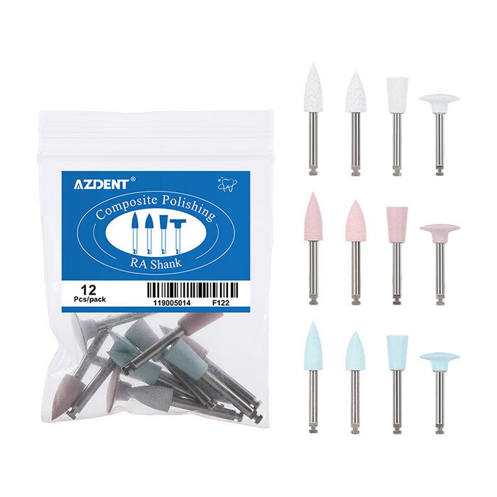 Dental Silicone Polishing Kit For Composite Natural Teeth Porcelain Finishing and Polishing 12pcs/Bag - azdentall.com