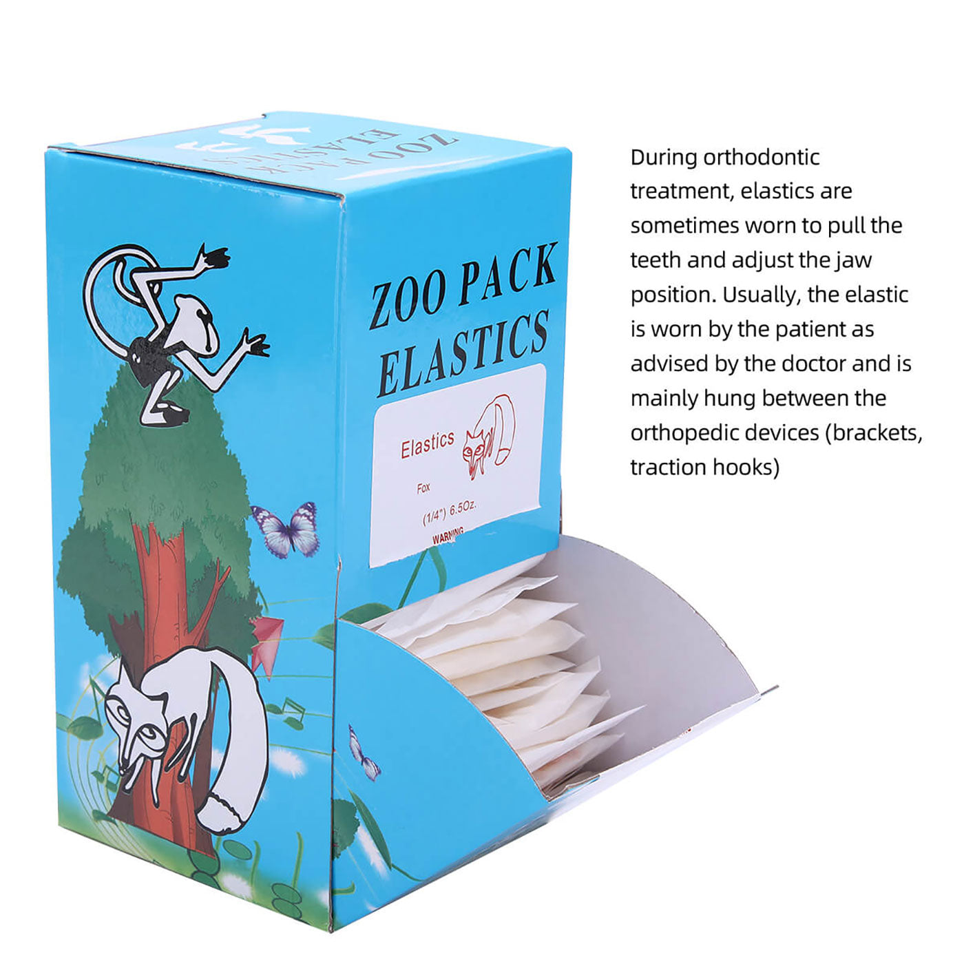 Orthodontic Rubber Bands Intra Oral Elastics 3.5/5.0/6.5oz Full Size 50bags/Box 5000pcs