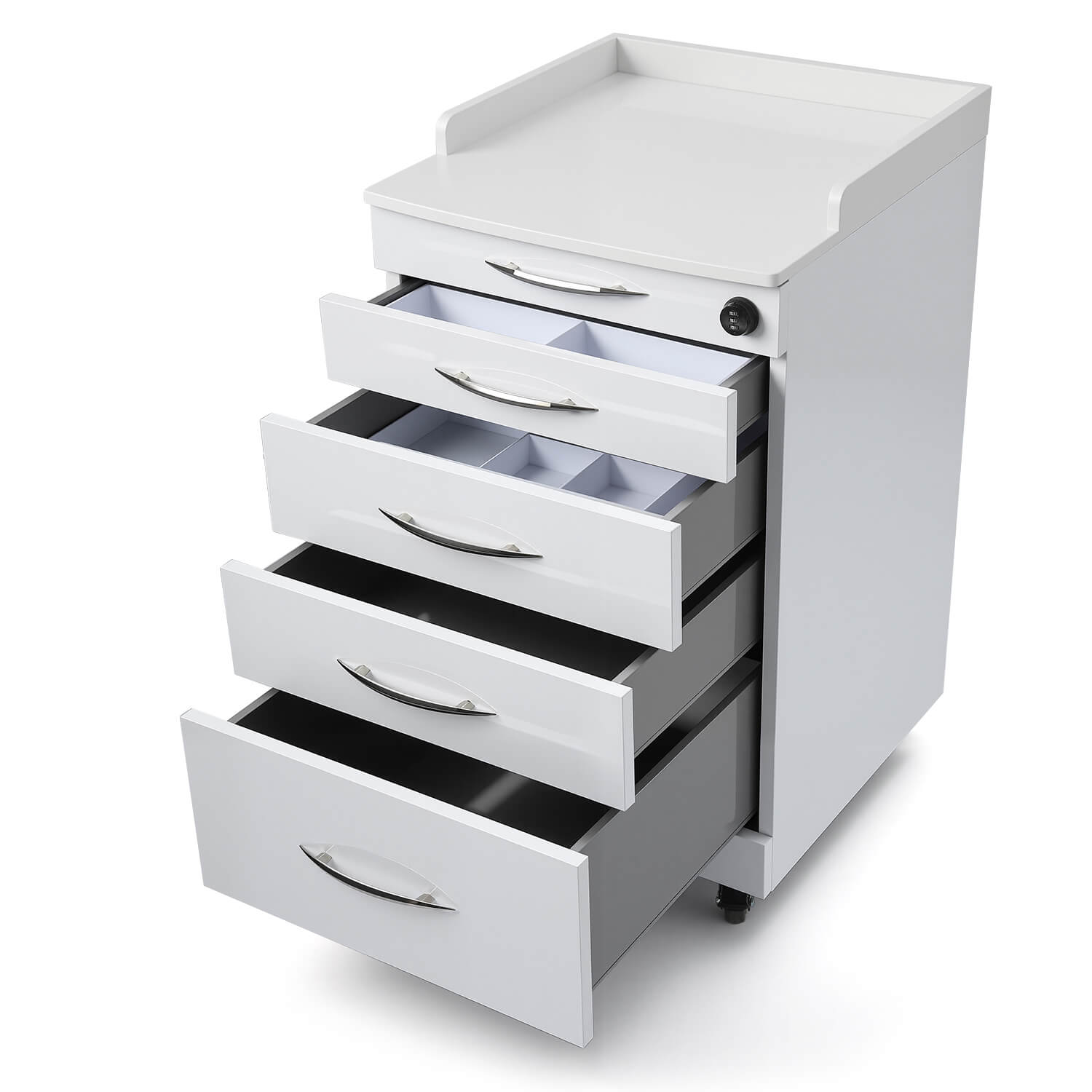 Dental C05A Quartz and Stainless Steel Four Drawer Mobile Cabinet