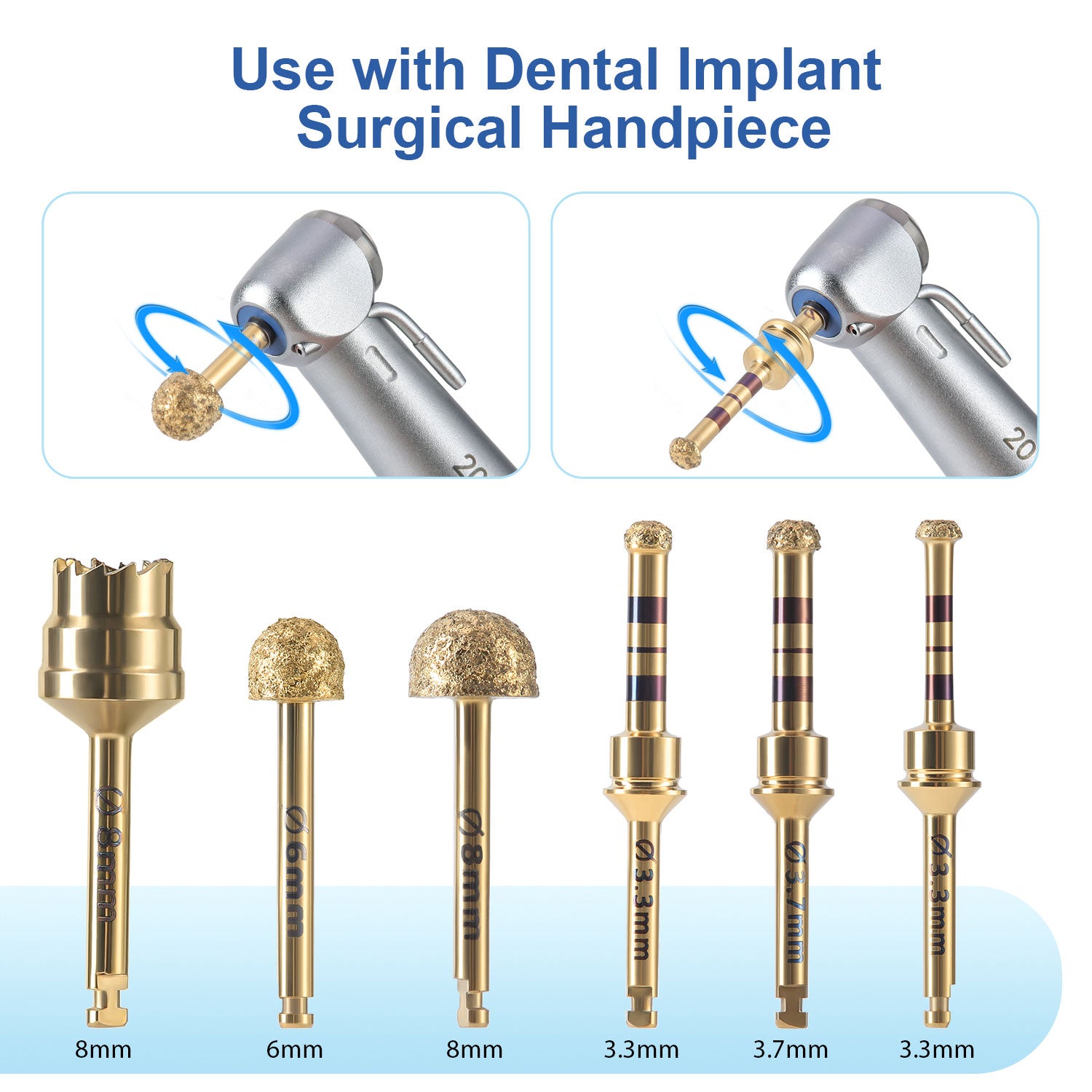 Dental Maxillary Sinus External Lifting Drill Diamond Coated Bur 6pcs/Set - azdentall.com